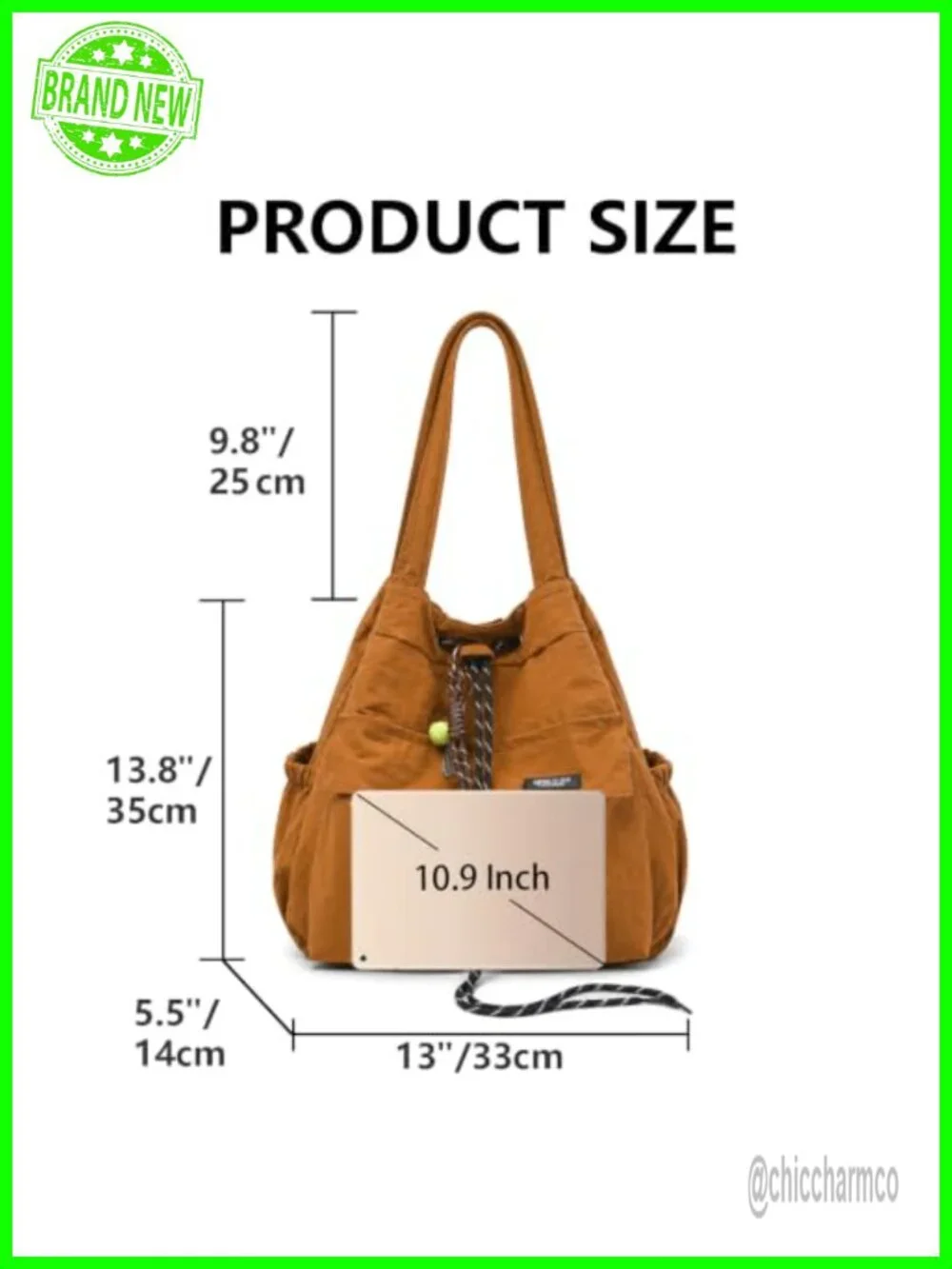 Nylon Slouchy Hobo Tote Bag Convertible Shoulder Backpack Drawstring